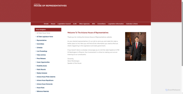 Security scan screenshot of https://www.azhouse.gov/