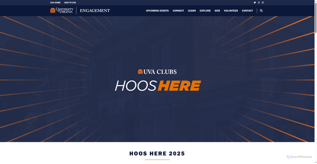 Security scan screenshot of https://engagement.virginia.edu/clubs/signature-initiatives/hoos-here