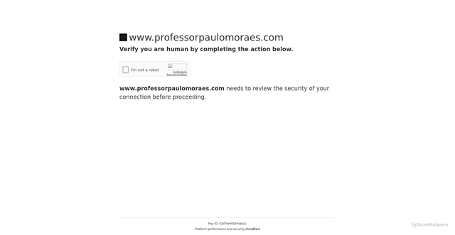Security scan screenshot of https://www.professorpaulomoraes.com