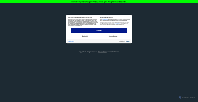 Security scan screenshot of https://penbrookpa.gov/