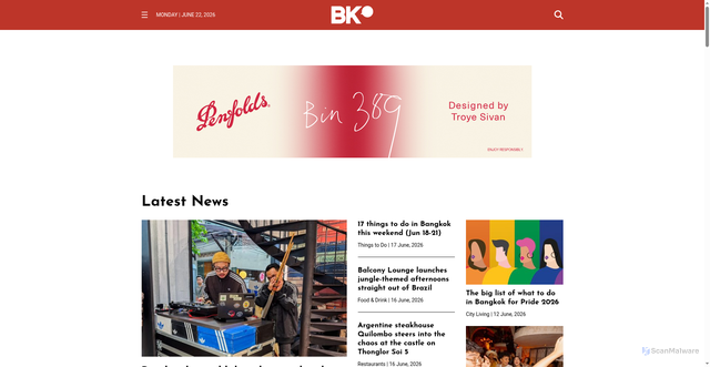 Security scan screenshot of https://www.bkmagazine.com/