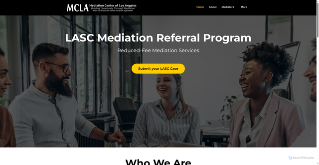 Security scan screenshot of https://referral-mcla.org