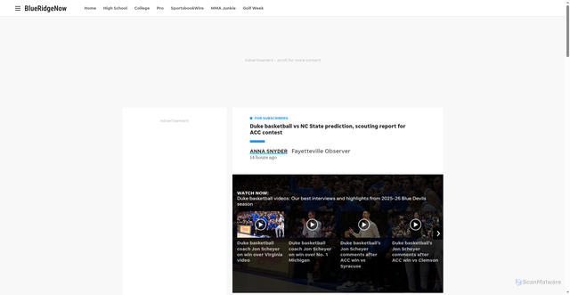 Security scan screenshot of https://www.blueridgenow.com/story/sports/college/basketball/2026/03/02/duke-basketball-vs-nc-state-prediction-what-to-know/88775700007/