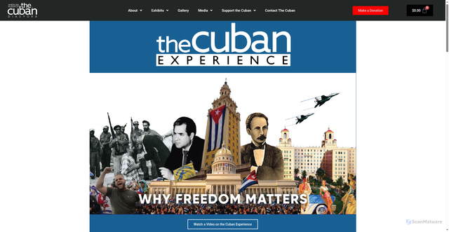 Security scan screenshot of https://thecuban.org/