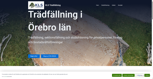 Security scan screenshot of https://klstradfallning.se