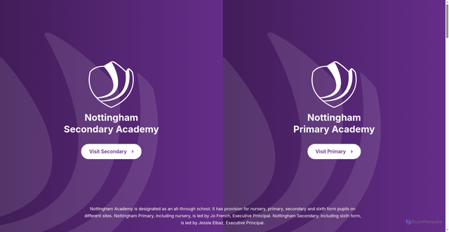 Security scan screenshot of http://www.nottinghamacademy.org