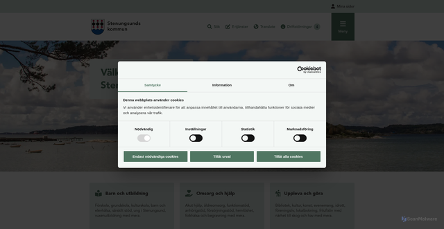 Security scan screenshot of https://www.stenungsund.se/