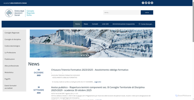 Security scan screenshot of https://www.croas-sicilia.it/