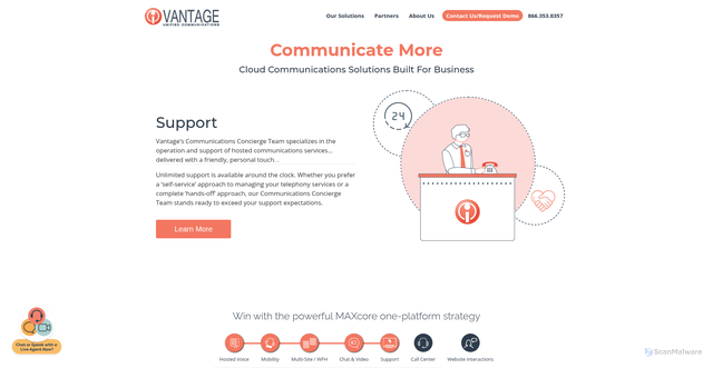 Security scan screenshot of https://vantageip.com