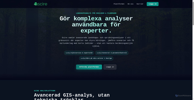 Security scan screenshot of https://Scire.se