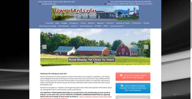 Security scan screenshot of https://redcedar.gov/