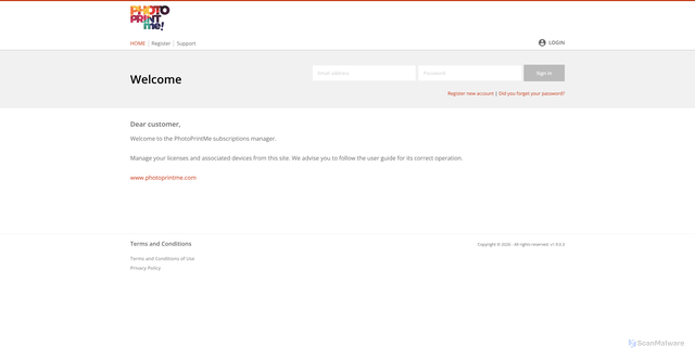 Security scan screenshot of https://mecloudprinter.com