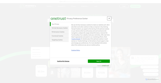 Security scan screenshot of https://inventory-planner.com