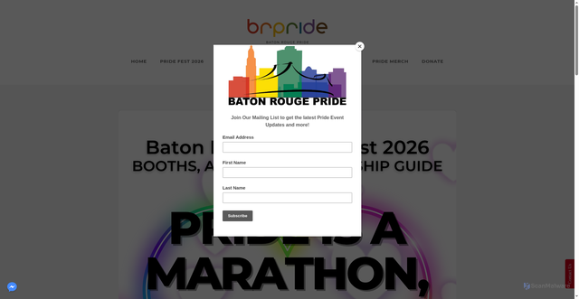 Security scan screenshot of https://www.batonrougepride.org/
