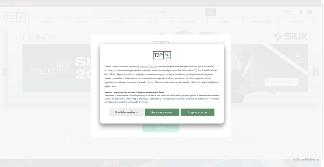 Security scan screenshot of https://www.time2padel.com