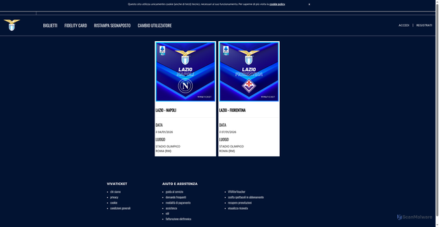 Security scan screenshot of https://sslazio.vivaticket.it/