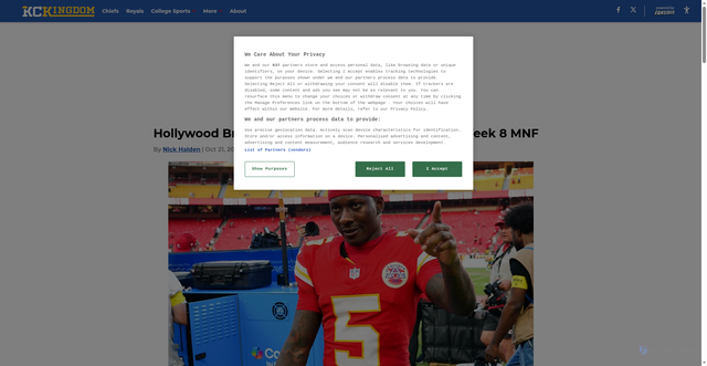 Security scan screenshot of https://kckingdom.com/hollwood-brown-chiefs-future-hinge-week-8-mnf-01k8435dhgyt