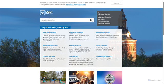 Security scan screenshot of https://www.sala.se/