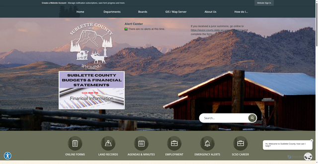 Security scan screenshot of https://sublettecountywy.gov/