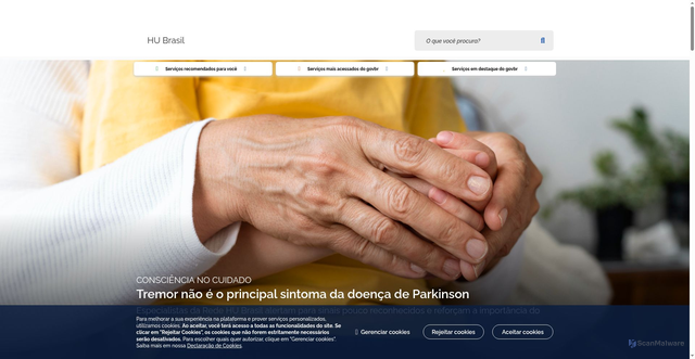 Security scan screenshot of https://www.gov.br/hubrasil/pt-br