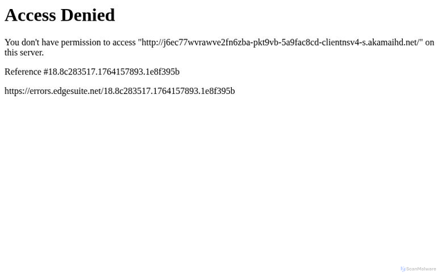Security scan screenshot of https://j6ec77wvrawve2fn6zba-pkt9vb-5a9fac8cd-clientnsv4-s.akamaihd.net/