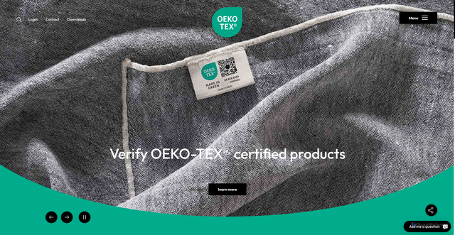 Security scan screenshot of https://oeko-tex.com