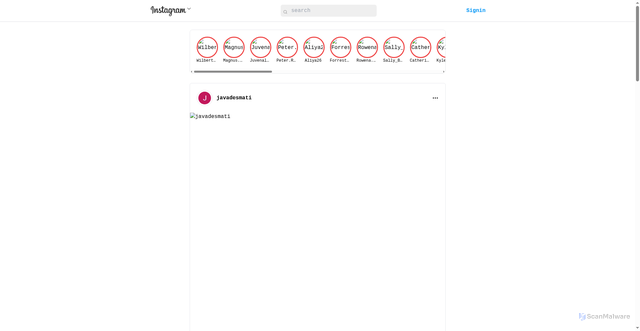 Security scan screenshot of http://www.nextjs-instagram-firebase.vercel.app/