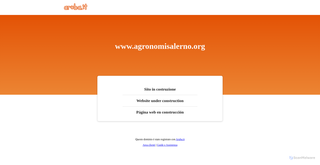 Security scan screenshot of https://www.agronomisalerno.org/