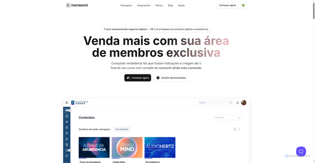 Security scan screenshot of https://memberkit.com.br