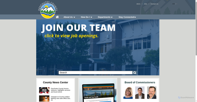 Security scan screenshot of https://deschutescounty.gov/