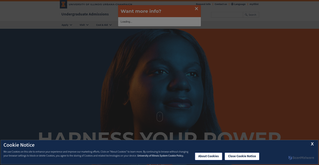 Security scan screenshot of https://enroll.illinois.edu