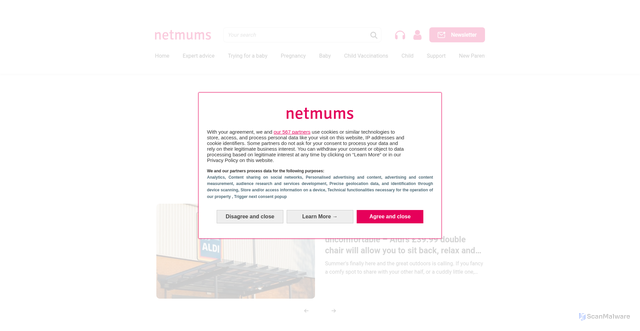 Security scan screenshot of https://l.netmums.com