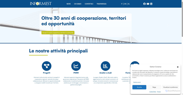 Security scan screenshot of https://www.informest.it