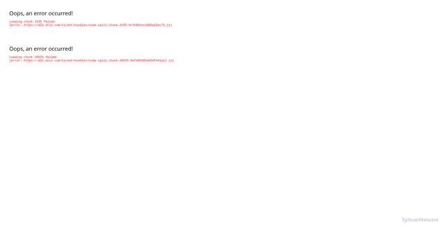 Security scan screenshot of https://alb.etix.com