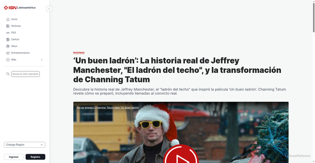 Security scan screenshot of https://latam.ign.com/roofman/110518/news/pelicula-roofman-historia-real-jeffrey-manchester-channing-tatum