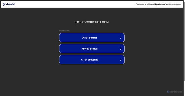 Security scan screenshot of https://892367-coinspot.com/