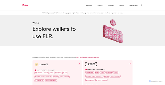 Security scan screenshot of https://flare-mainnet.pages.dev/