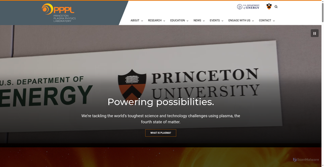 Security scan screenshot of https://www.pppl.gov/