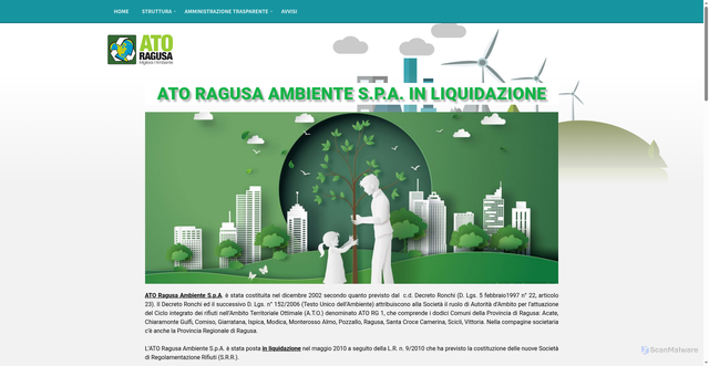 Security scan screenshot of https://www.atoragusambiente.it