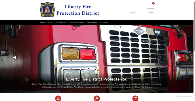Security scan screenshot of https://www.libertyfireca.gov/