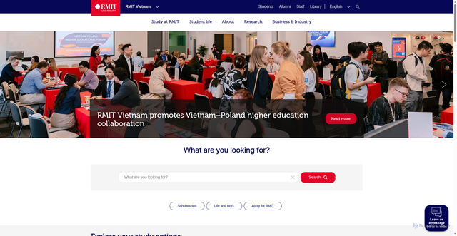 Security scan screenshot of https://www.rmit.edu.vn/