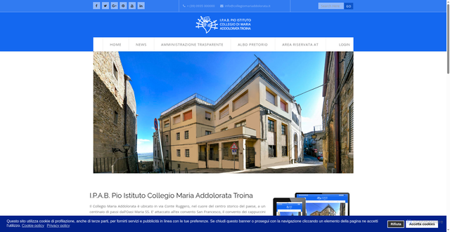 Security scan screenshot of https://www.collegiomariaddolorata.it/