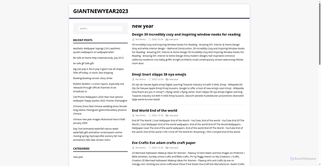 Security scan screenshot of https://giantnewyear2023.pages.dev/categories/new-year/page/2/