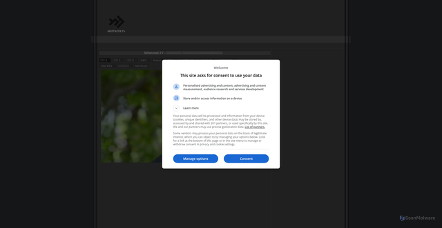 Security scan screenshot of https://adintrend.tv
