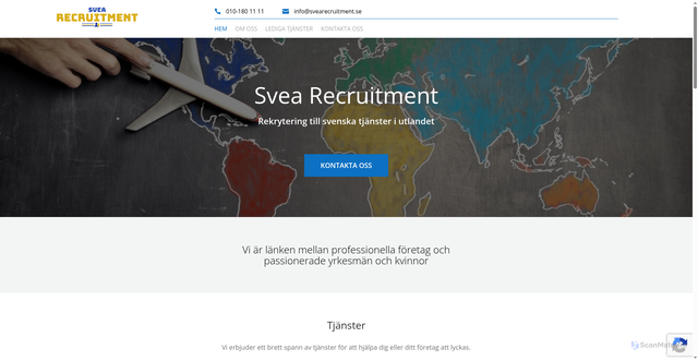 Security scan screenshot of https://svearecruitment.se