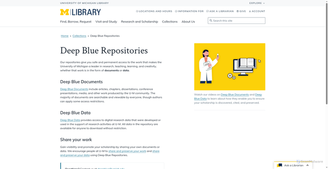 Security scan screenshot of https://deepblue.lib.umich.edu