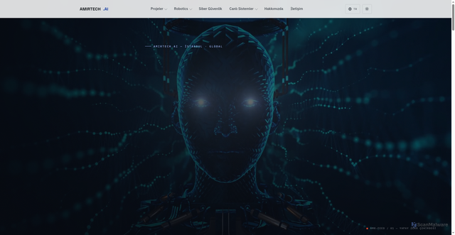 Security scan screenshot of https://amirtech-website.pages.dev/?lang=ja
