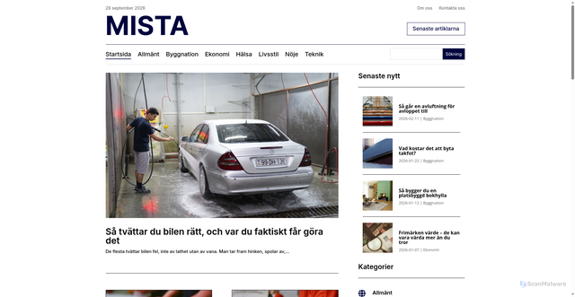Security scan screenshot of https://mista.nu