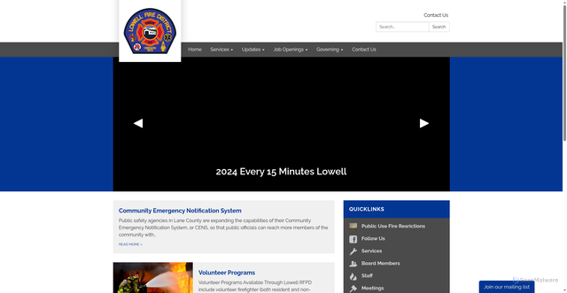 Security scan screenshot of https://www.lowellorfire.gov/