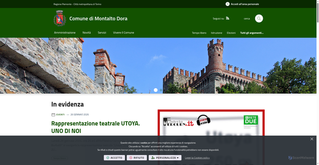 Security scan screenshot of https://www.comune.montalto-dora.to.it/it-it/home